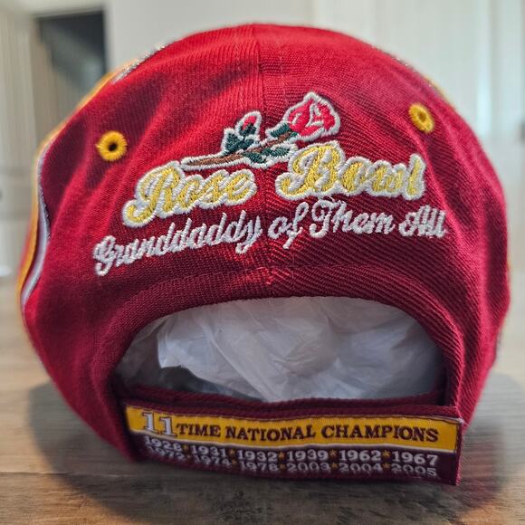 Vintage USC National Champions 2005 Strapback Hat Cap Burgundy NCAA Rose Bowl - Picture 5 of 10